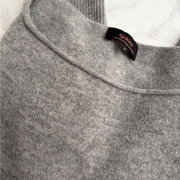 Quince Light Gray Boatneck Cashmere Sweater - Picture 6 of 6